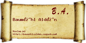 Baumöhl Aldán névjegykártya